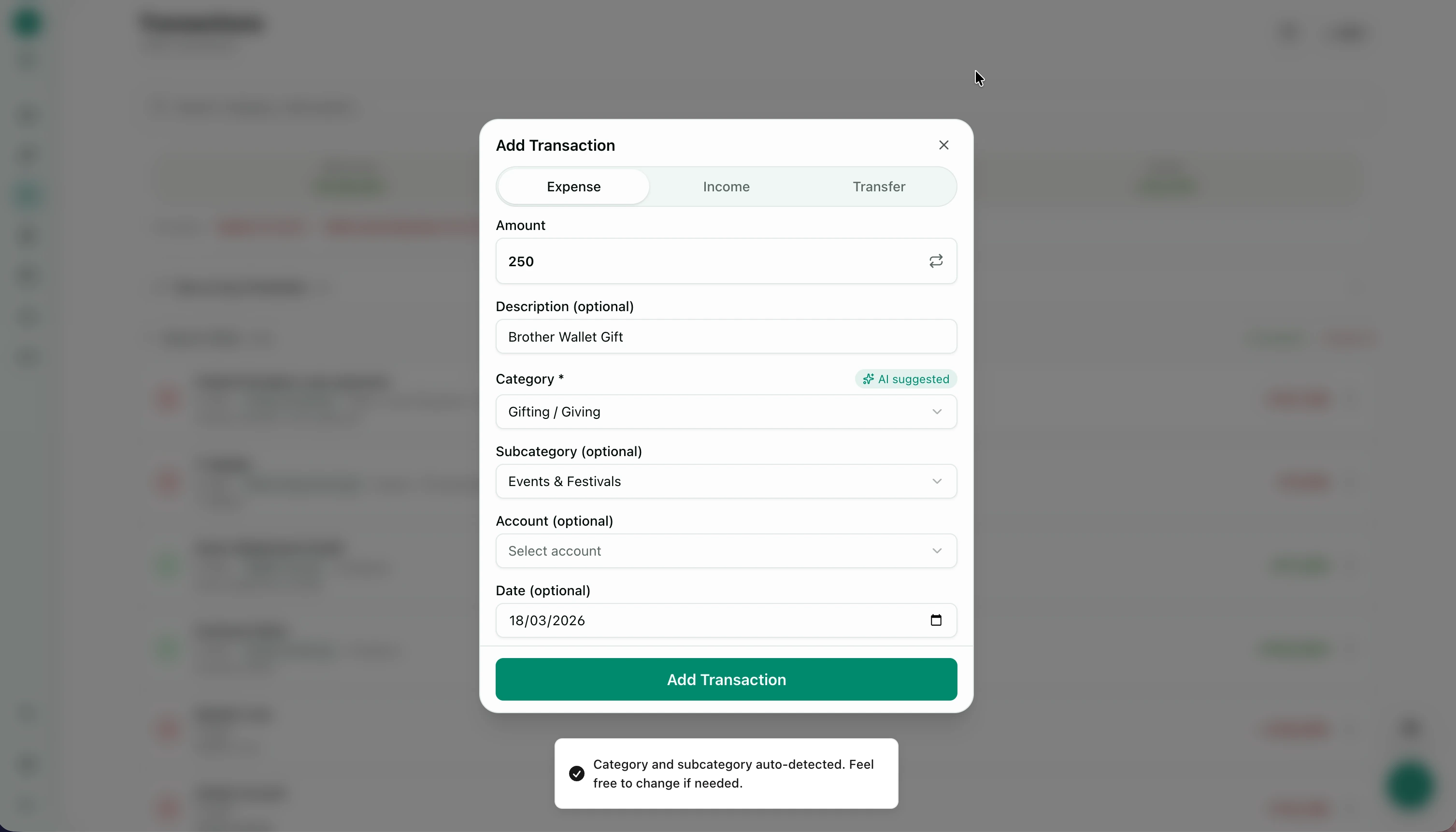 Smart Category Detection