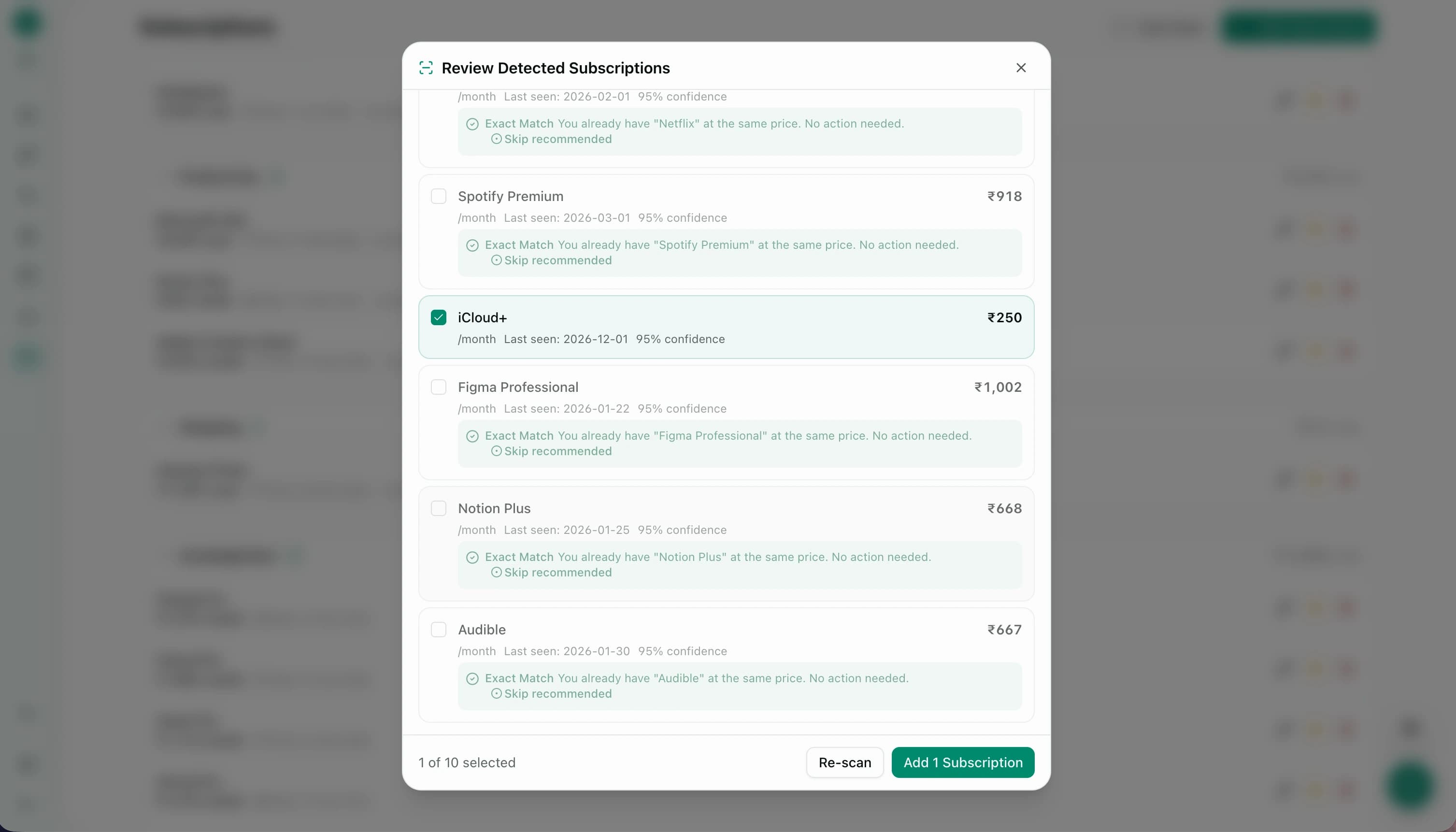 Subscription Intelligence
